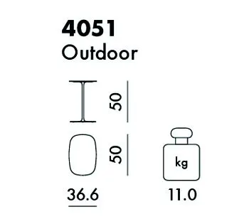 Уличный столик Thierry 4051/BI