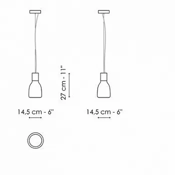 Люстра Acquerelli small Lead/gradient amber
