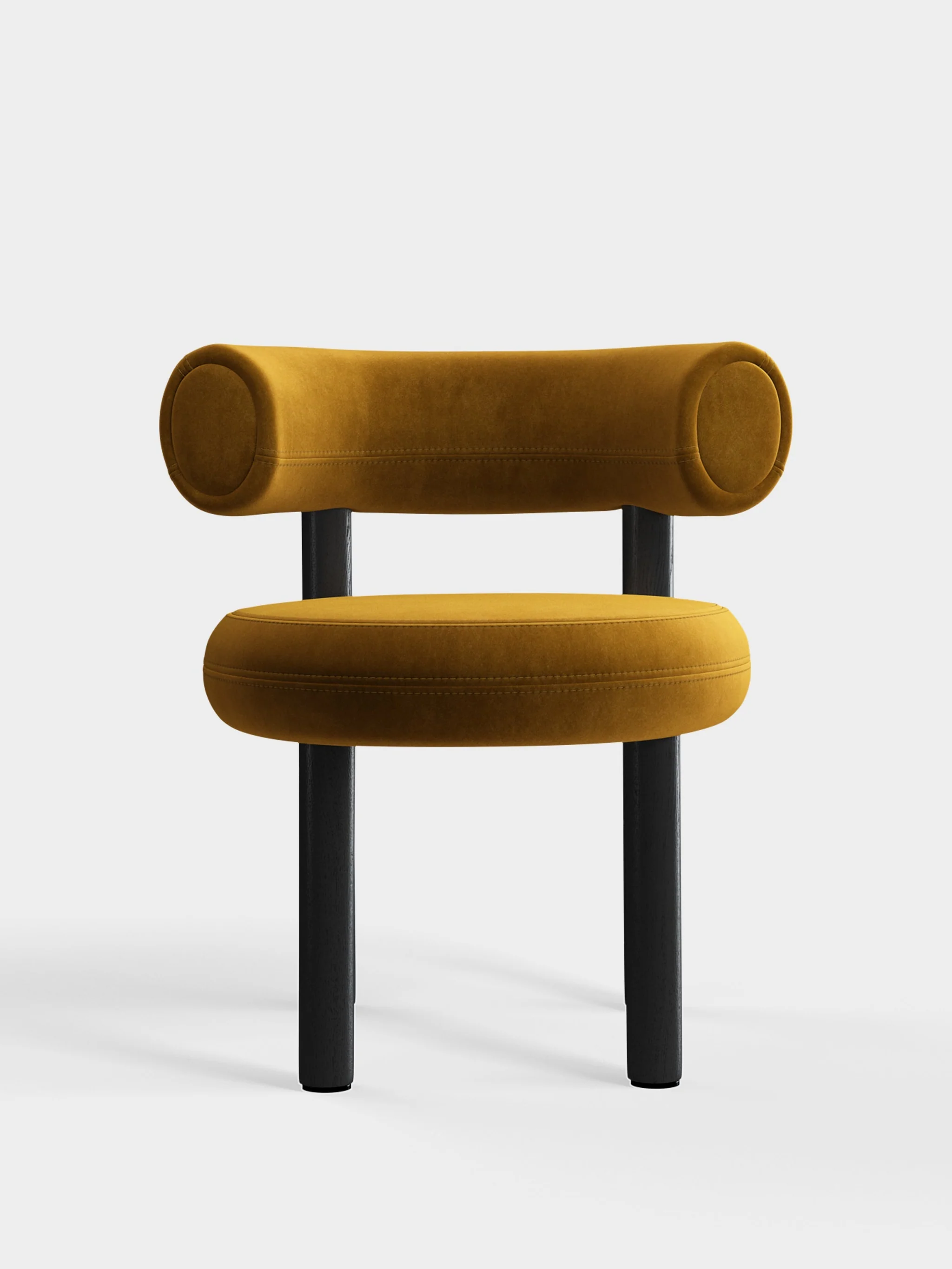 Стул Fat Black Wood & Gold Royal Velvet