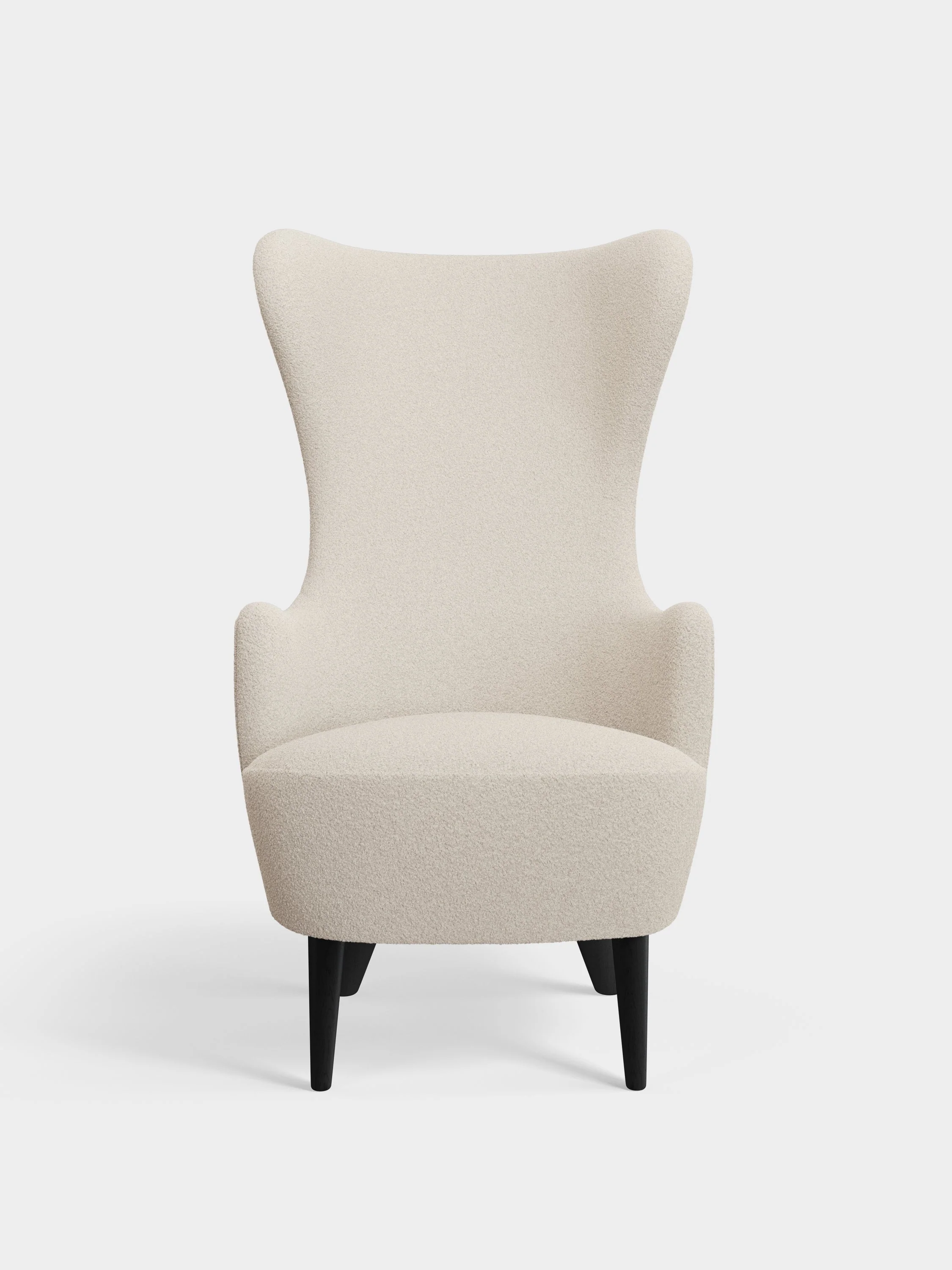 Кресло Wingback Bright White Kvadrat Elle Boucle