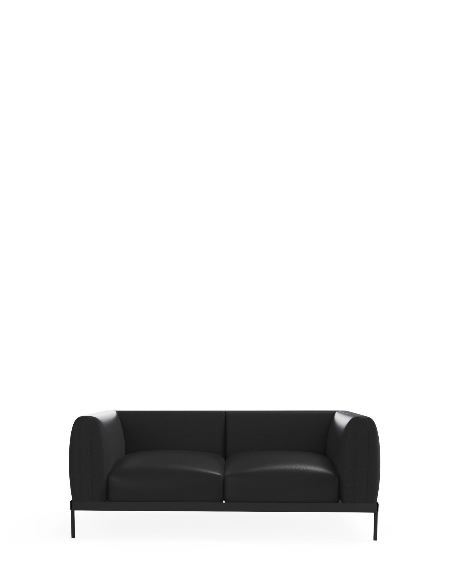 Диван двухместный Asia Leather (чёрный) 7279/NN