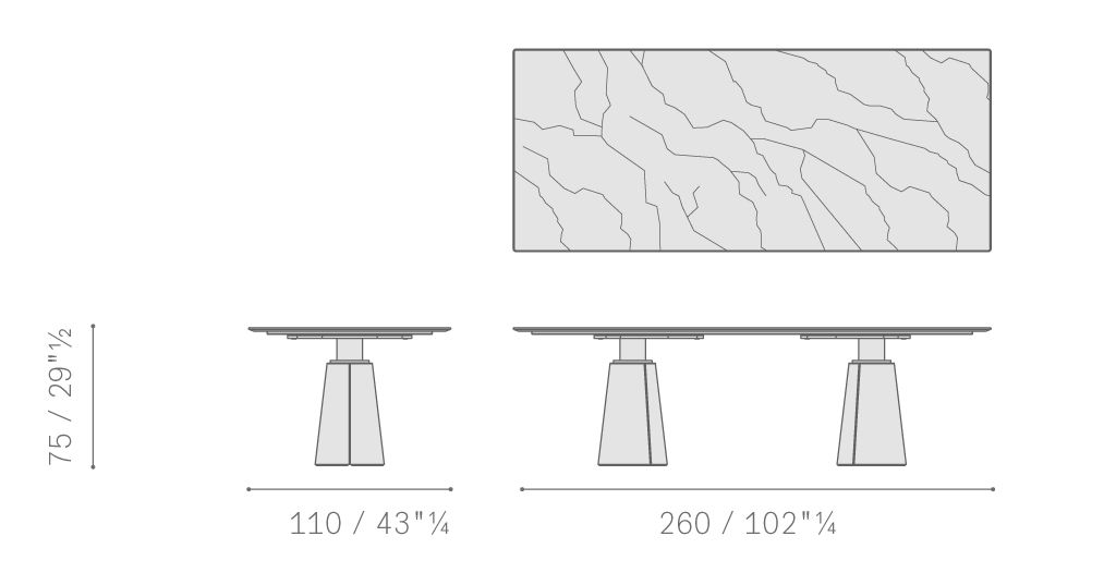 Стол прямоугольный Mesa Due Стол прямоугольный Mesa Due