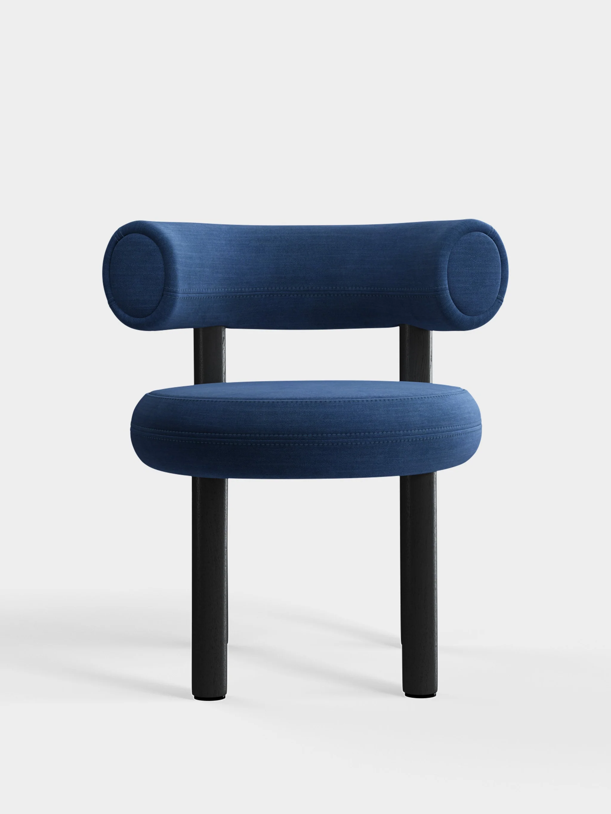 Стул Fat Black Wood & Indigo Linara Linen