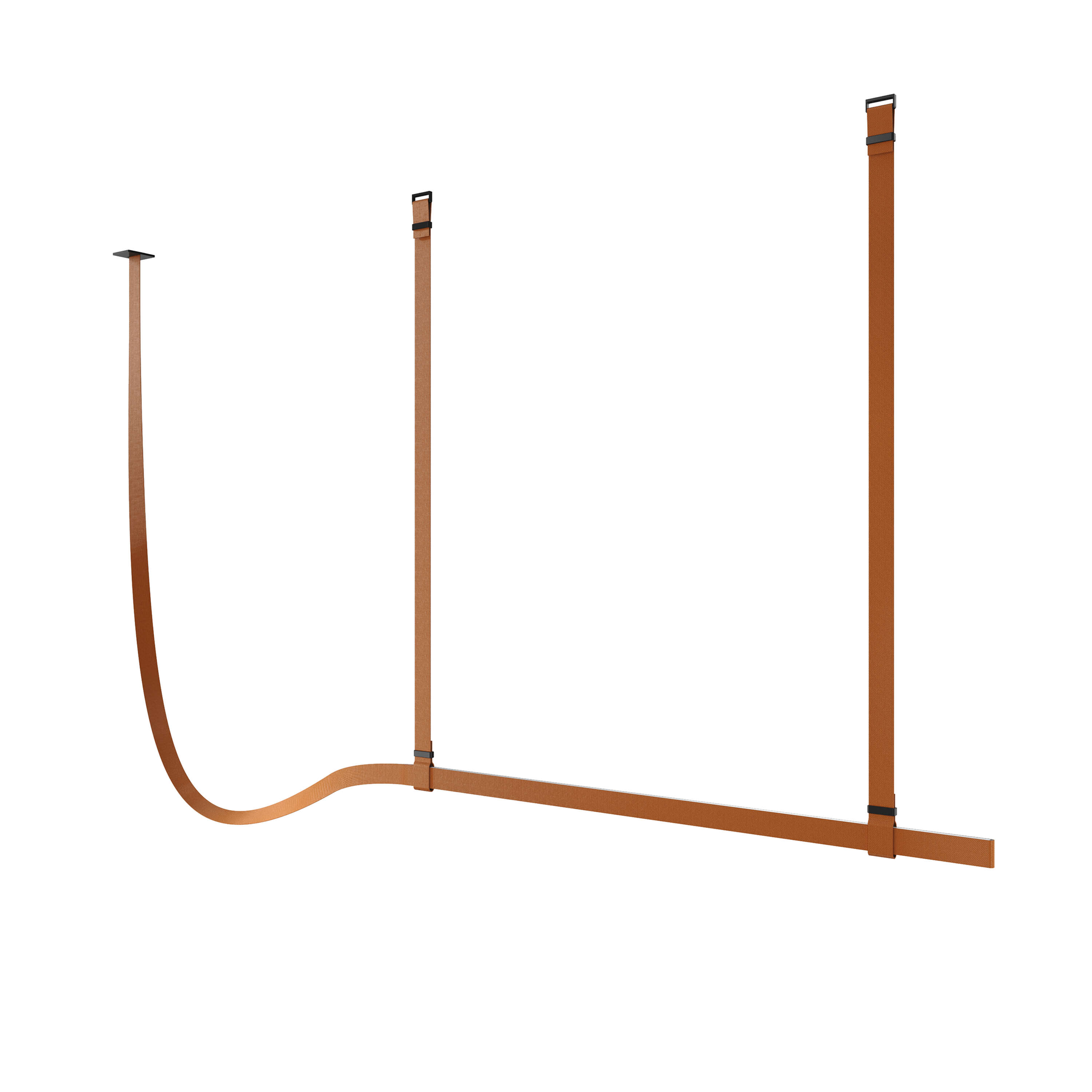 Люстра Belt Fabric Copper Brown Casambi 2000mm