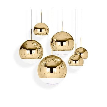 Люстра Mirror Ball Gold Led Pendant MBB25G-PEUM3