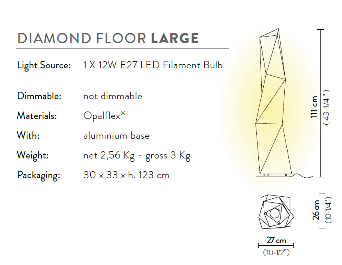 Slamp Торшер DIAMOND DIAFL00WHT00000000EU Slamp Торшер DIAMOND DIAFL00WHT00000000EU