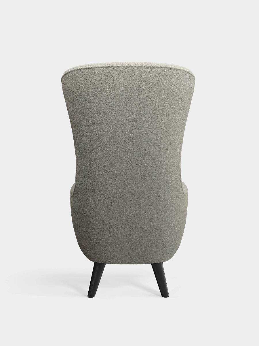 Кресло Wingback Grey White Kvadrat Elle Boucle Кресло Wingback Grey White Kvadrat Elle Boucle