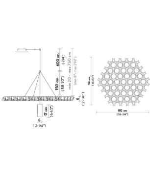 Slamp Люстра Nuvem Suspension velvet