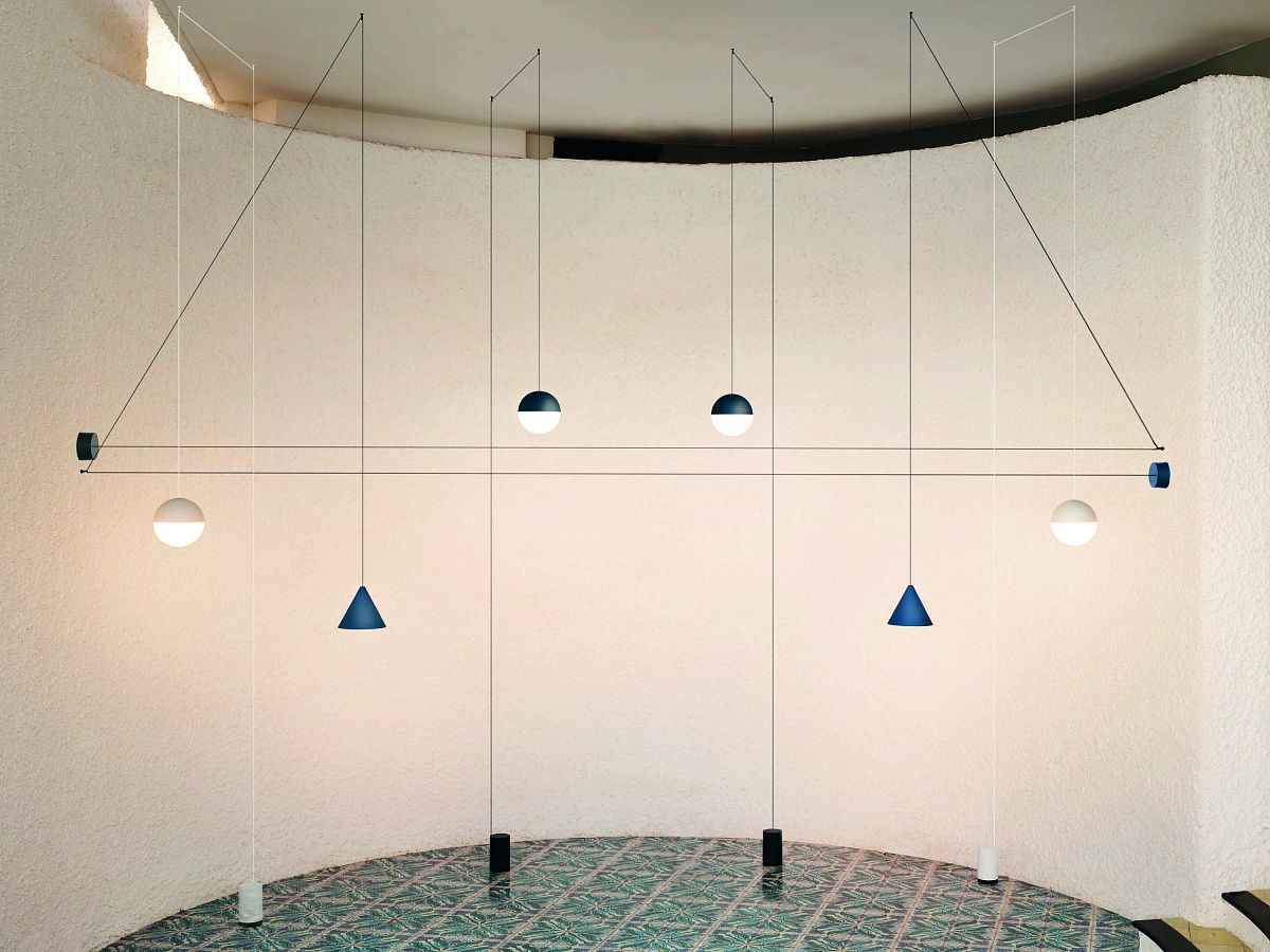Люстра String Light Cone Blue Люстра String Light Cone Blue