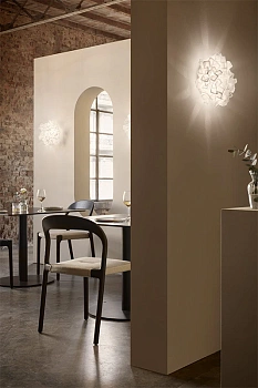 Slamp Светильник настенно-потолочный Clizia Ceiling/wall medium white