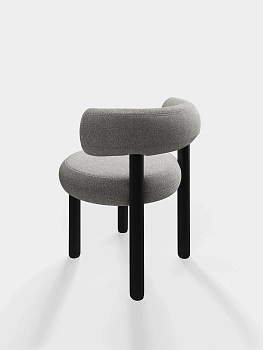 Стул Fat Black Wood & Natural Alpine Boucle