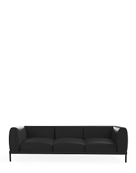 Диван трёхместный Asia Leather (чёрный) 7280/NN
