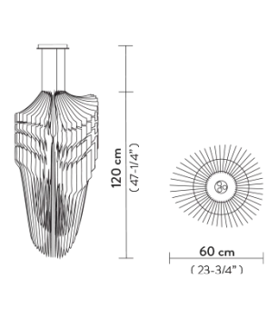 Slamp Люстра Avia large white