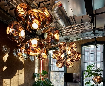 Люстра Melt Burst Chandelier Gold Led MEC03GO-CEUM4
