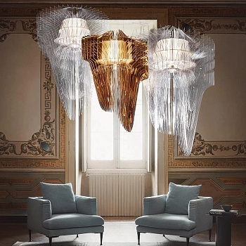 Slamp Люстра Aria Suspension extra large transparent