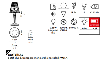 Настольная лампа Battery 9145/GG