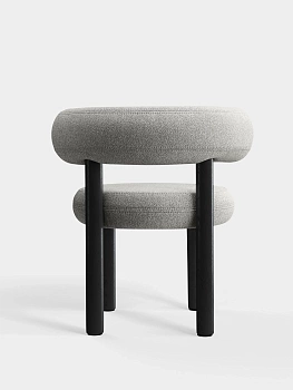 Стул Fat Black Wood & Natural Alpine Boucle