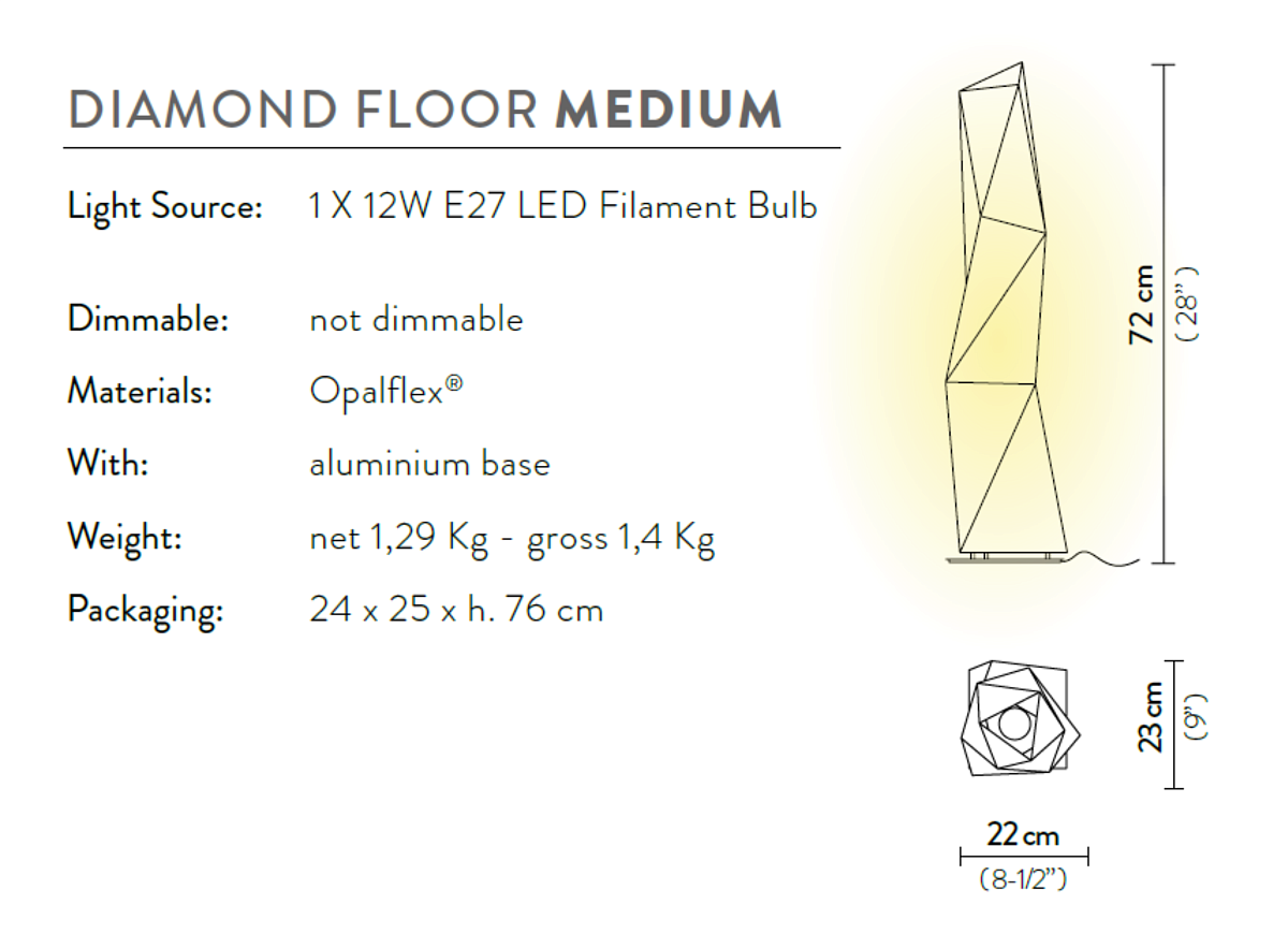 Slamp Торшер DIAMOND DIATM00WHT00000000EU Slamp Торшер DIAMOND DIATM00WHT00000000EU