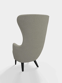 Кресло Wingback Grey White Kvadrat Elle Boucle