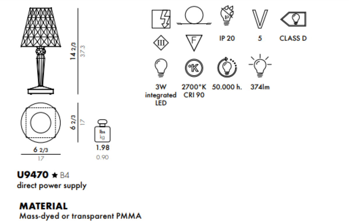 Настольная лампа Battery 9470/B4 Настольная лампа Battery 9470/B4