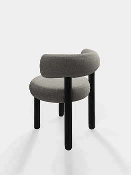 Стул Fat Black Wood & Clay Alpine Boucle