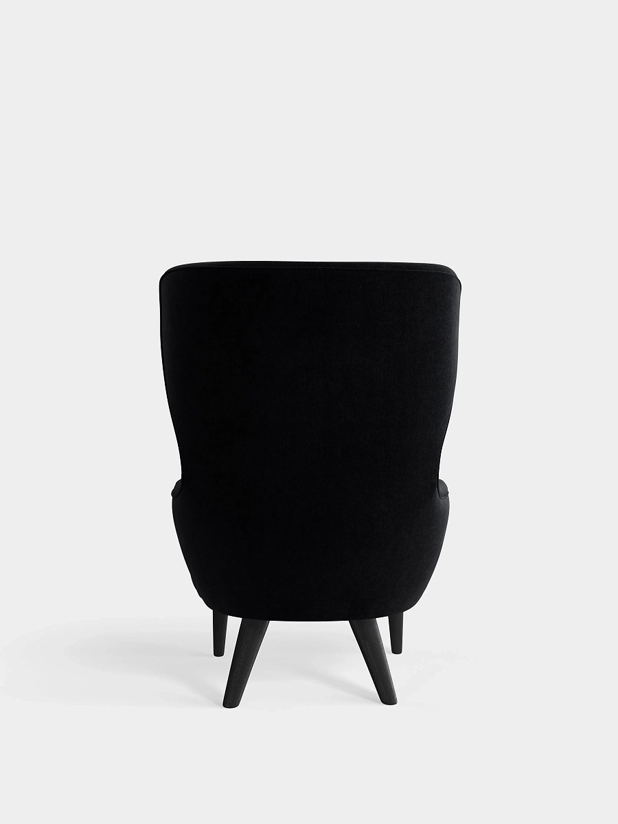 Кресло Wingback мини Black Kvadrat Gentle Velvet Кресло Wingback мини Black Kvadrat Gentle Velvet