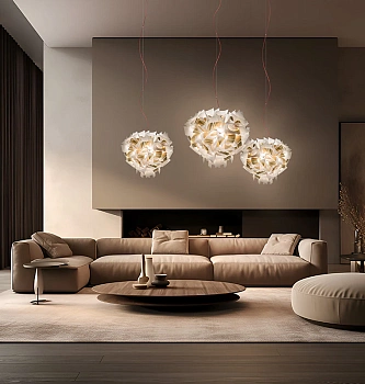 Slamp Люстра Veli Aurea Suspension large white/gold