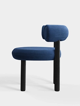 Стул Fat Black Wood & Indigo Linara Linen