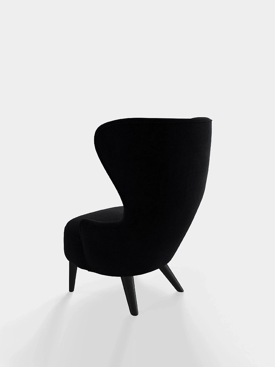 Кресло Wingback мини Black Kvadrat Gentle Velvet Кресло Wingback мини Black Kvadrat Gentle Velvet