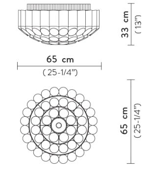 Slamp Люстра Odeon Ceiling medium gold