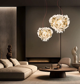 Slamp Люстра Veli Aurea Suspension large white/gold