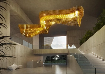 Slamp Люстра Aria Infinita 2 gold