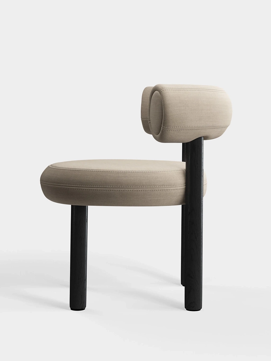 Стул Fat Black Wood & Clay Linara Linen Стул Fat Black Wood & Clay Linara Linen