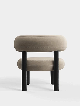 Кресло Fat Black Wood & Clay Linara Linen