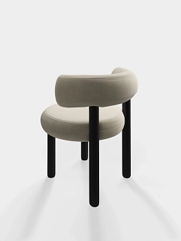 Стул Fat Black Wood & Pearl Royal Velvet