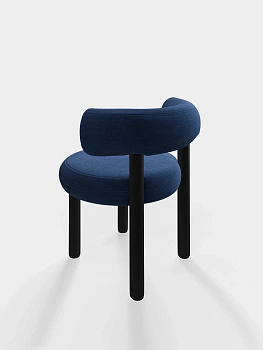Стул Fat Black Wood & Indigo Linara Linen
