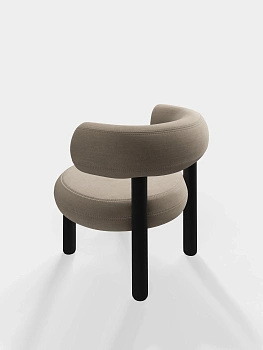 Кресло Fat Black Wood & Clay Linara Linen