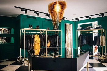 Slamp Люстра Aria Suspension small gold