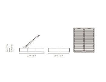 Кровать с ящиком для хранения Ferdinandea