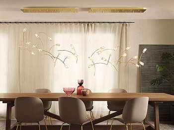 Slamp Люстра Tulip Suspension 7 linear prisma