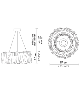 Slamp Люстра Accordéon Suspension white