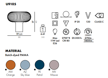 Лампа Teresa 9105/TO