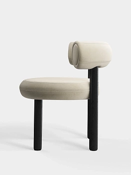 Стул Fat Black Wood & Pearl Royal Velvet