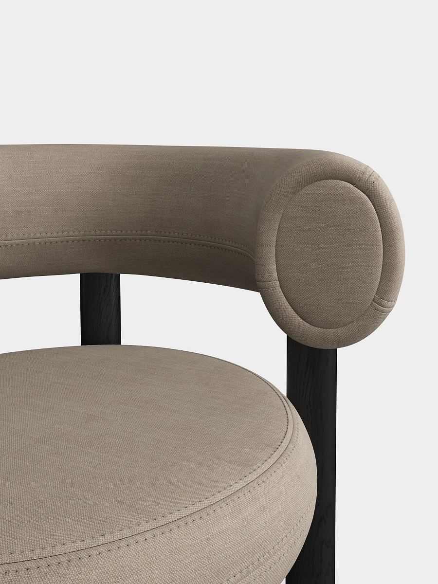 Стул Fat Black Wood & Clay Linara Linen Стул Fat Black Wood & Clay Linara Linen