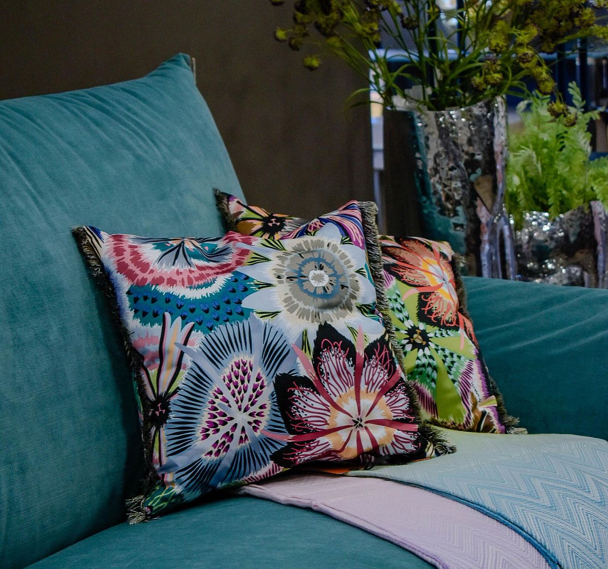 Missoni Home Подушка декоративная Passiflora 40x40 1H4CU00705T50 Missoni Home Подушка декоративная Passiflora 40x40 1H4CU00705T50
