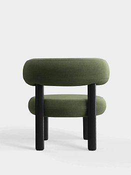Кресло Fat Black Wood & Tarragon Linara Linen