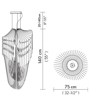 Slamp Люстра Avia extra large white