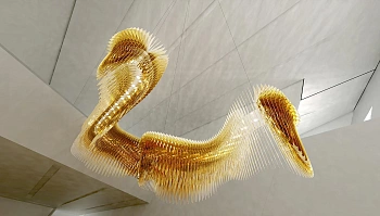Slamp Люстра Aria Infinita 3 gold