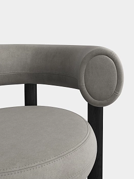 Стул Fat Black Wood & Clay Royal Velvet