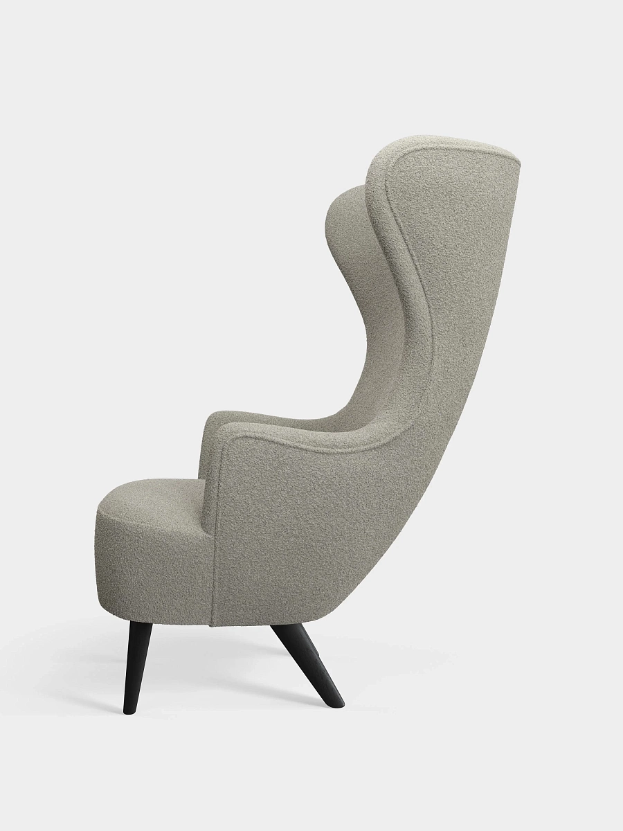 Кресло Wingback Grey White Kvadrat Elle Boucle Кресло Wingback Grey White Kvadrat Elle Boucle